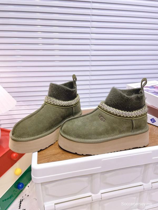 2024 Women UGG Olive Suede Wool Sock Boots MJ00230