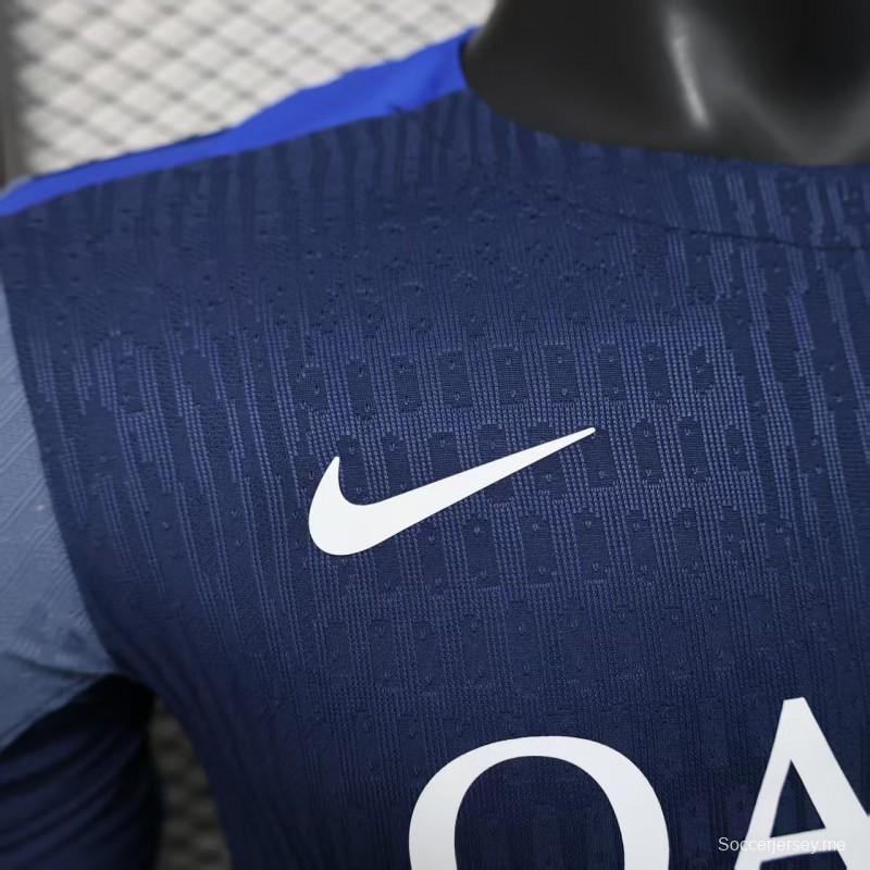 Player Version 25/26 Paris Saint-Germain PSG Blue with Vertical Stripes Jersey
