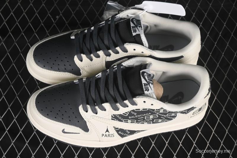 أحذية نايك ترافيس سكوت × فراجمينت ديزاين × اير جوردان 1 لو OG SP AJ1 أحذية كاجوال منخفضة علوية - LD2025-019