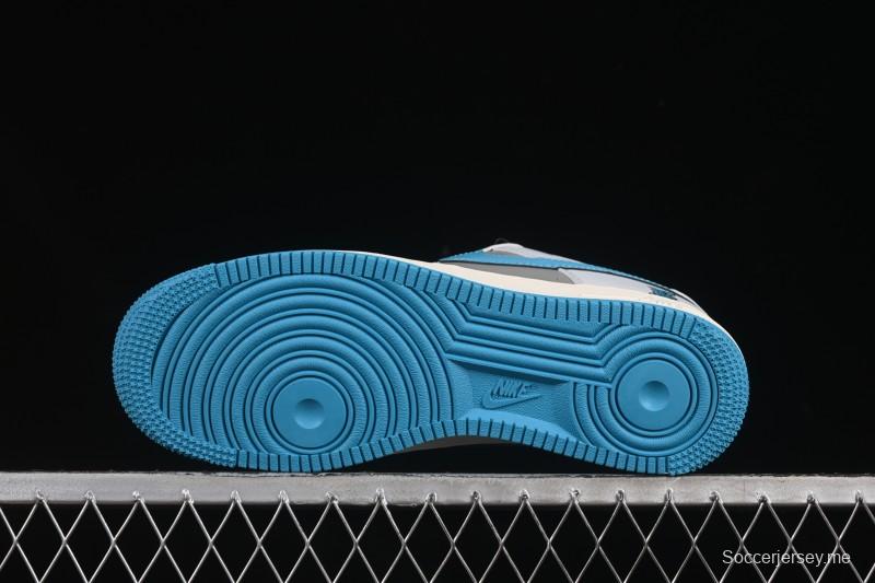 حذاء نايك اير فورس 1 '07 المنخفض من نايك اير فورس 1 '07 LV Collaboration حذاء رياضي كاجوال رمادي أزرق اللون - JJ2508-704