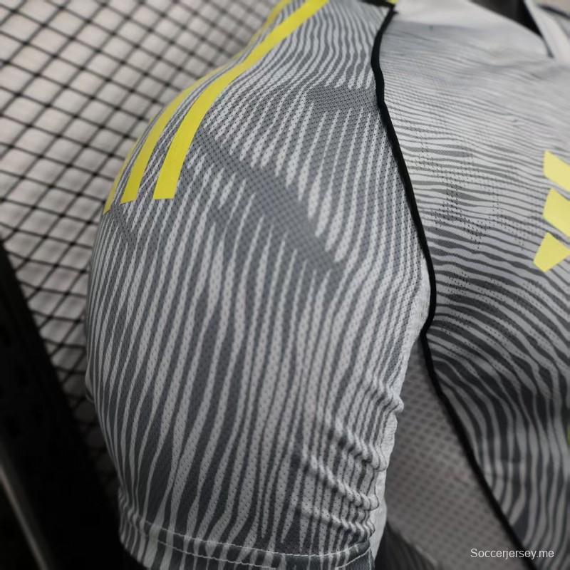 إصدار اللاعب 25/26 قميص كلوب أمريكا 25/26 رمادي بنمط مخطط قطري