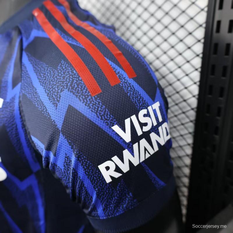 إصدار اللاعب 25/26 قميص أرسنال الثالث أزرق بنمط البرق الهندسي