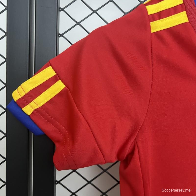 Retro 2010 Kids Spain Home Size 16-28 Jersey
