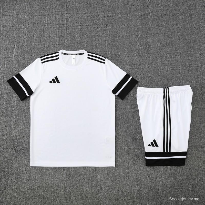 2025 Adidas White Short Sleeve Jersey+Shorts
