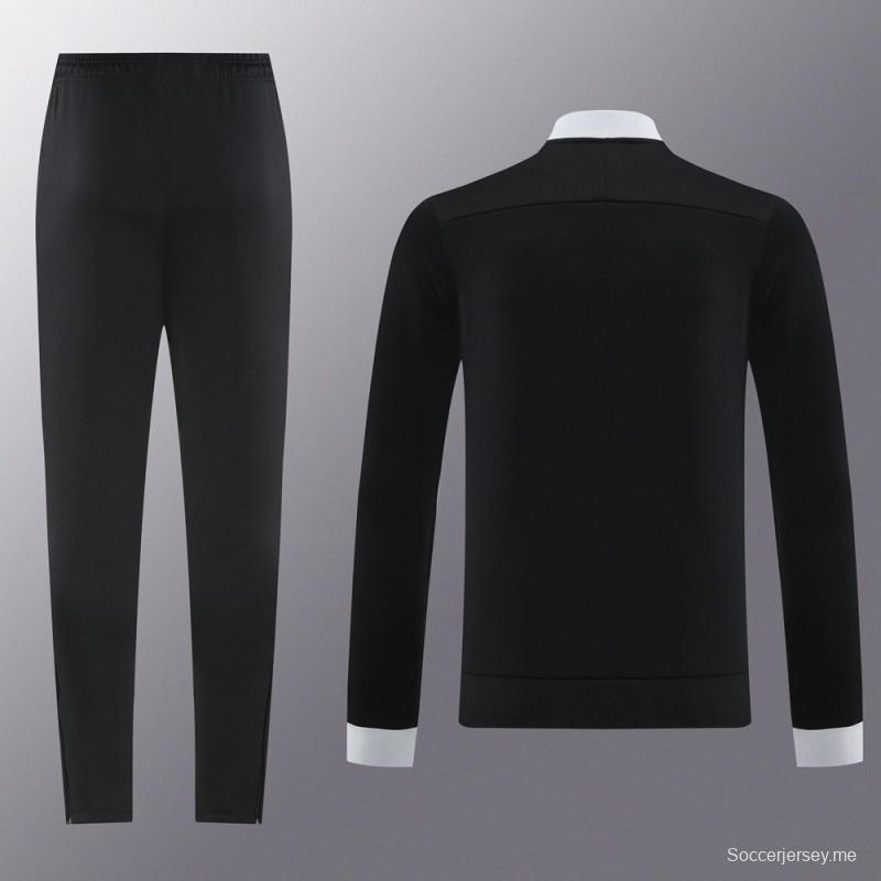 2025 سترة سوداء بسحاب كامل من نايك 2025 + بنطلون طويل