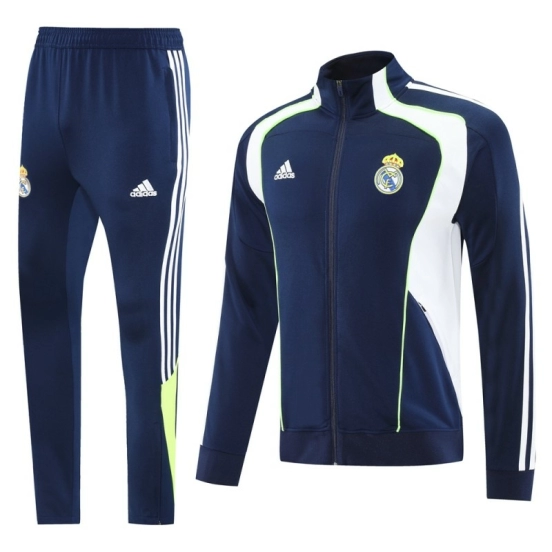 25/26 Real Madrid Navy/White Full Zipper Jacket +Long Pants