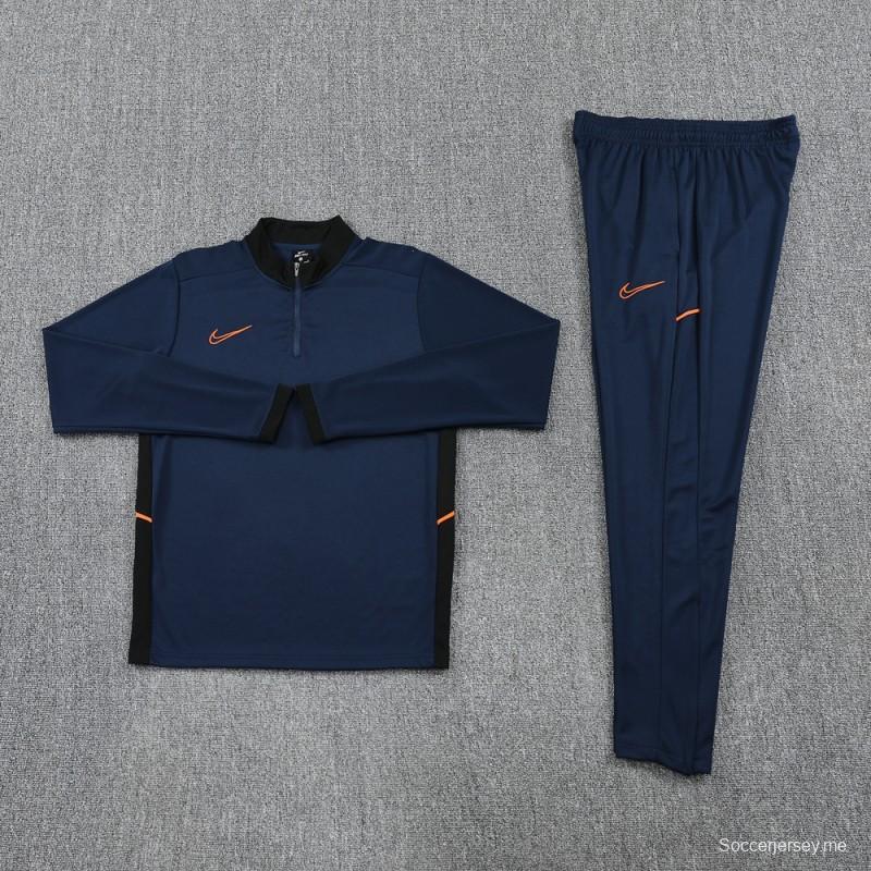2025 Nike Navy Full Hoodie Zipper Jacket +Long Pants