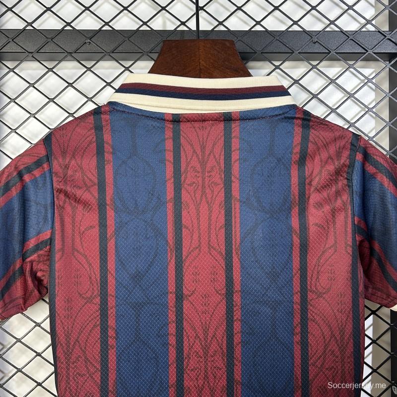 25/26 قميص بولو بأكمام طويلة بأكمام طويلة مودرن مودرن برشلونة للأطفال