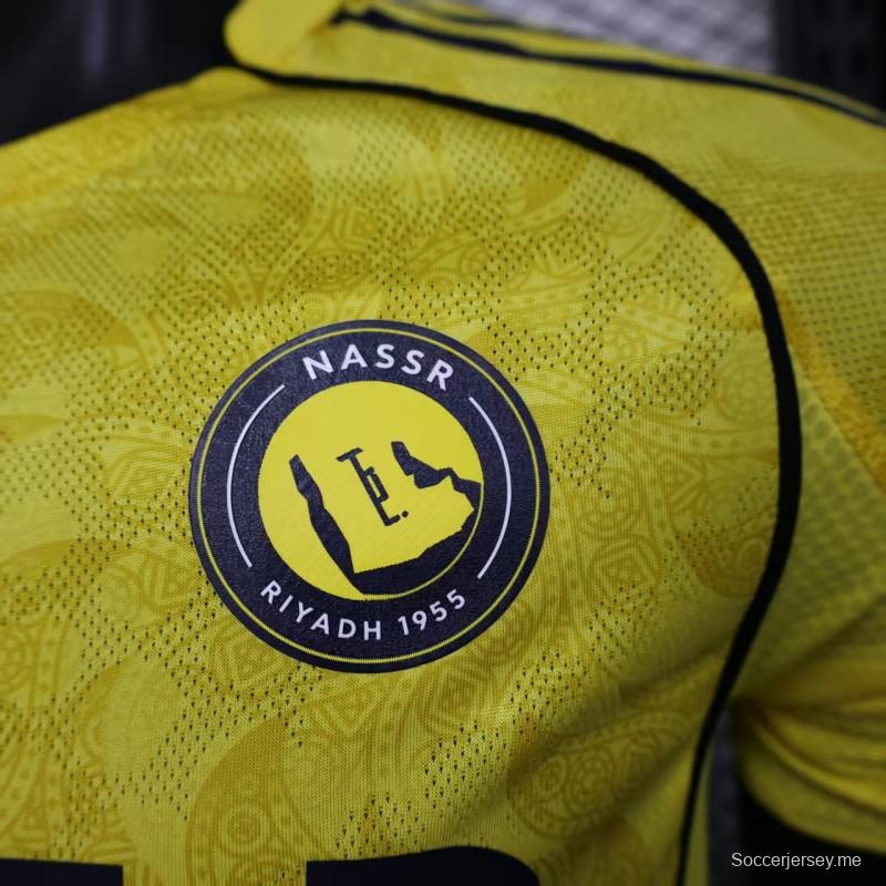 نسخة اللاعب 25/26 قميص النصر الأساسي 25/26