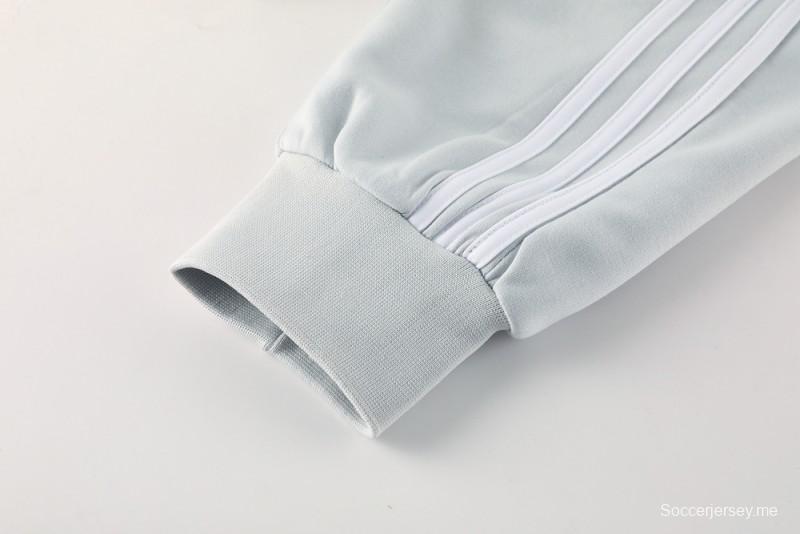 25/26 جاكيت هودي ريال مدريد بغطاء رأس كامل بسحاب + بنطلون طويل