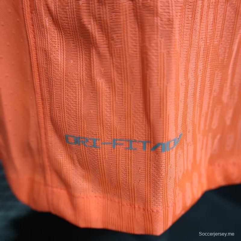 إصدار اللاعب 25/26 قميص برشلونة الثالث برتقالي اللون برتقالي اللون 25/26