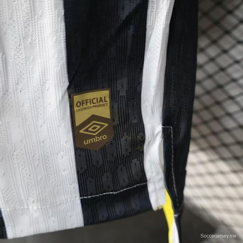 إصدار اللاعب 25/26 قميص سانتوس خارج الملعب مع رعاة كاملين