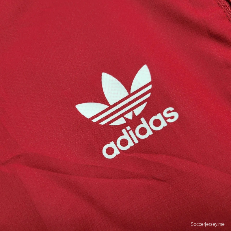 25/26 جاكيت نوتنجهام فورست سترة واقية من الرياح حمراء اللون