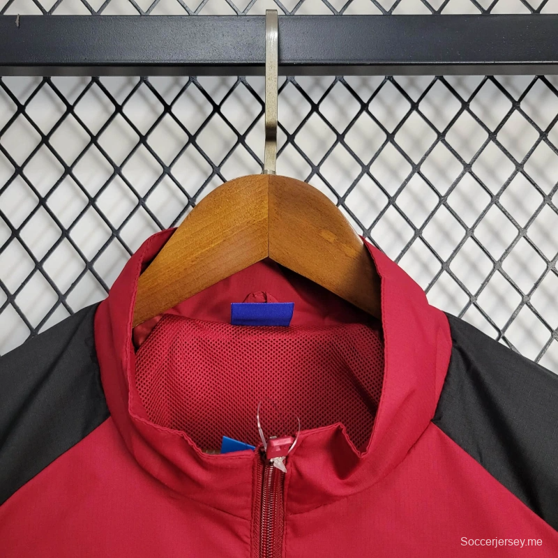 25/26 جاكيت نوتنجهام فورست سترة واقية من الرياح حمراء اللون