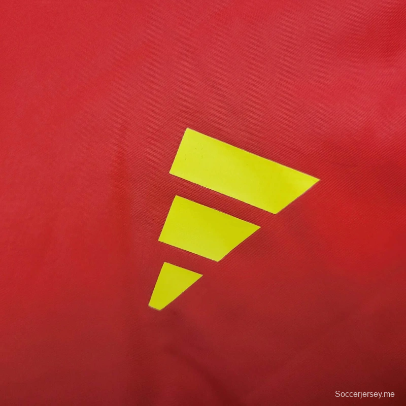 2025 جاكيت إسبانيا 2025 سترة واقية من الرياح حمراء