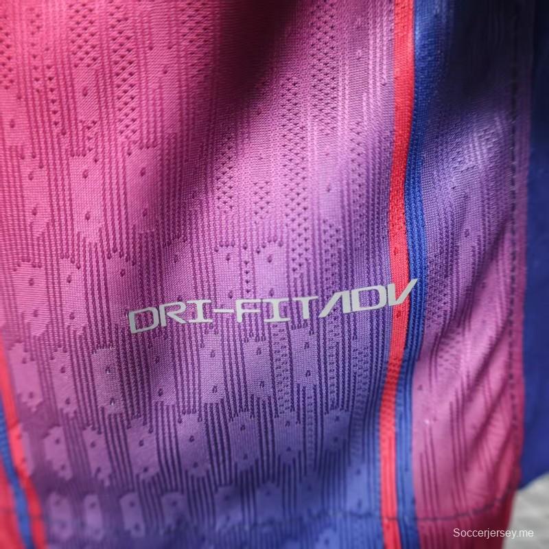 إصدار اللاعب 25/26 قميص برشلونة الأساسي بدون راعي