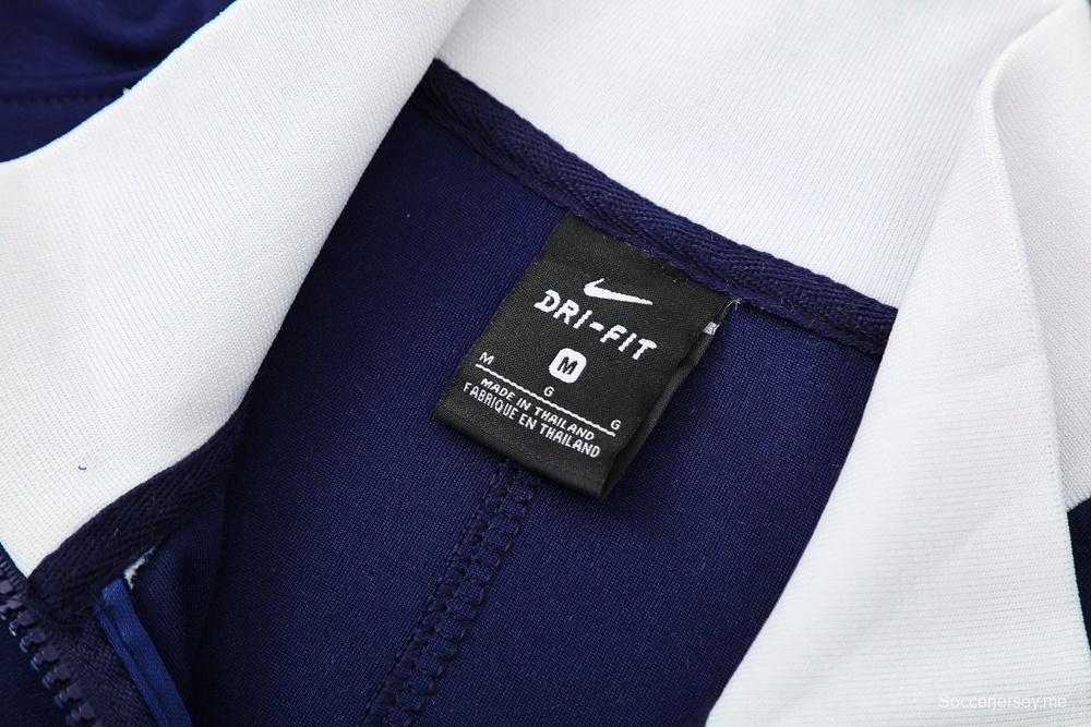 2025 NIKE جاكيت أسود/أبيض بسحاب كامل + بنطلون طويل