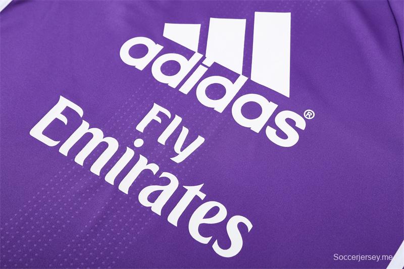 Retro 16/17 Real Madrid Purple Half Zipper Jacket