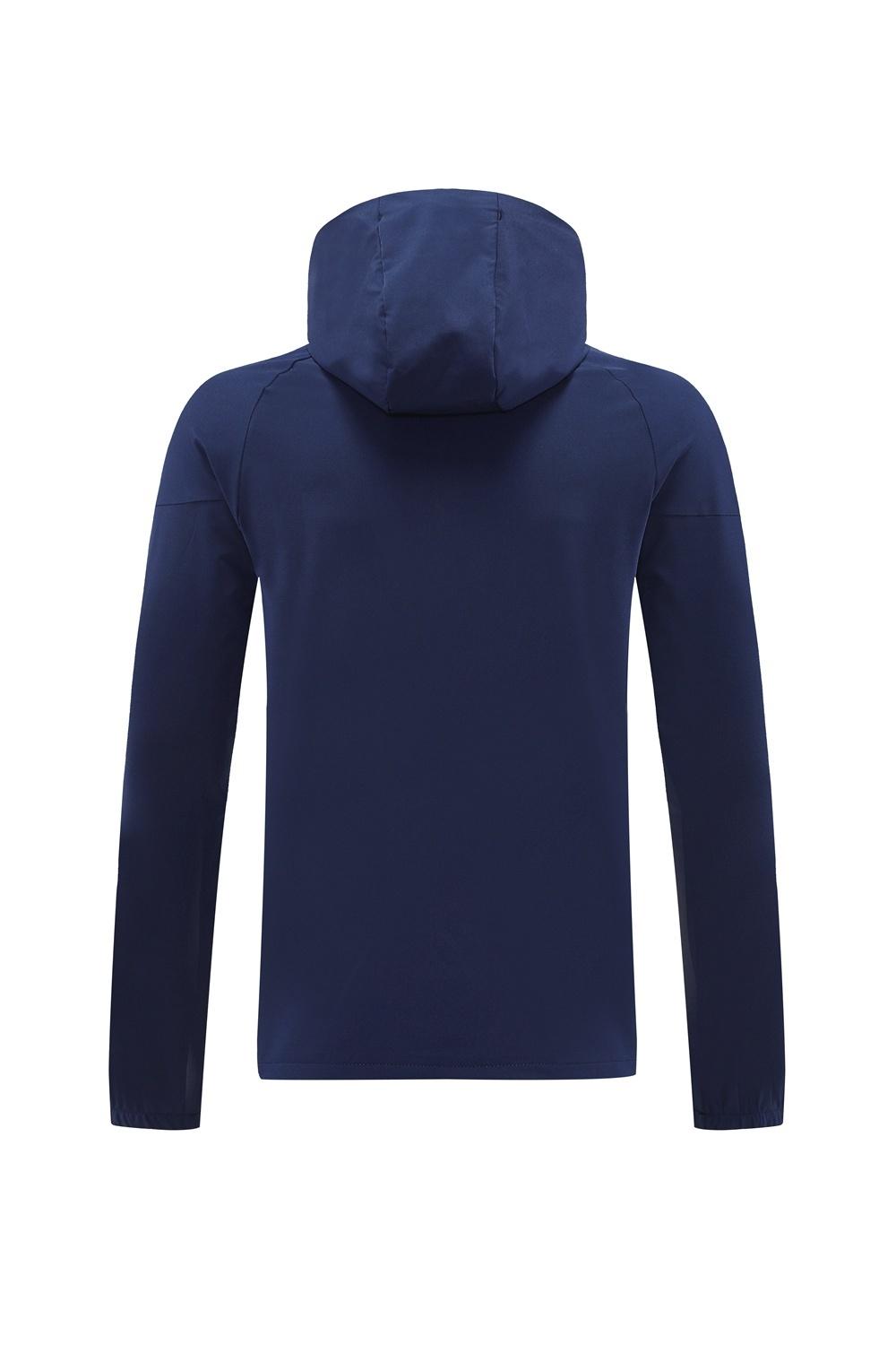 25/26 أديداس أديداس هودي أزرق داكن بجاكيت كامل بسحاب + بنطلون طويل