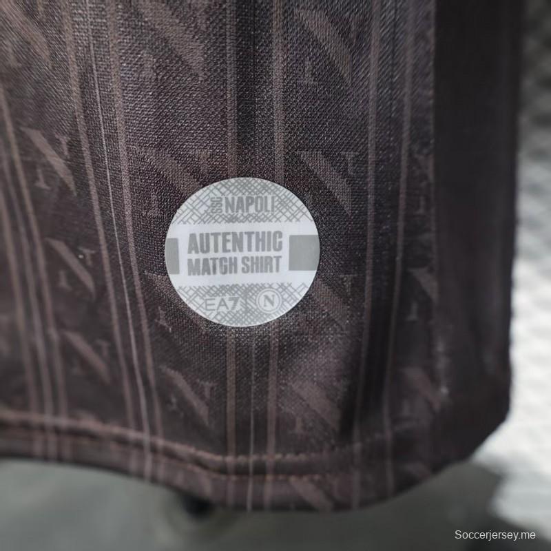 نسخة اللاعب 25/26 قميص نابولي الثالث أسود اللون أسود 25/26