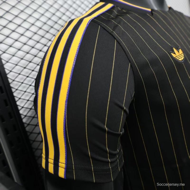 إصدار اللاعب 25/26 قميص مانشستر يونايتد كاجوال أسود اللون أسود اللون أسود كاجوال