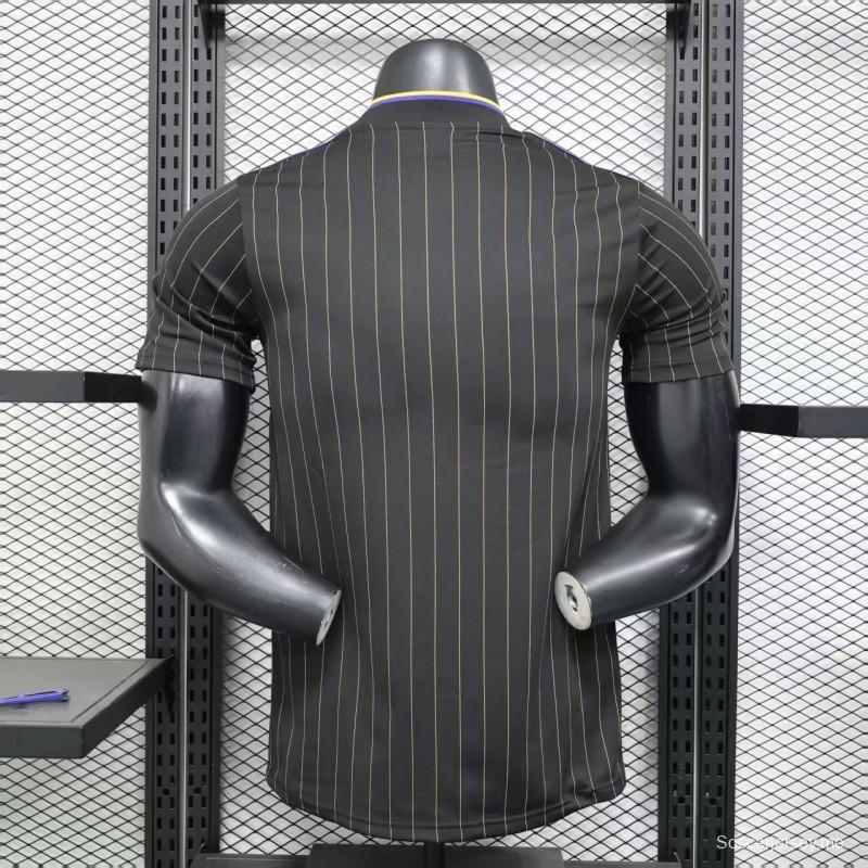 إصدار اللاعب 25/26 قميص مانشستر يونايتد كاجوال أسود اللون أسود اللون أسود كاجوال