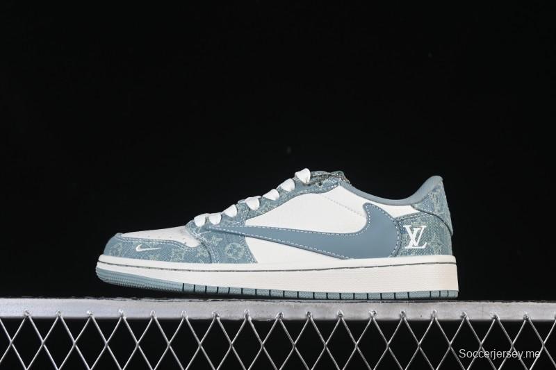 حذاء نايك ترافيس سكوت x Fragment Design x Air Jordan 1 Low OG SP AJ1 AJ1 سنيكرز كاجوال منخفض علوي - SC0601-057
