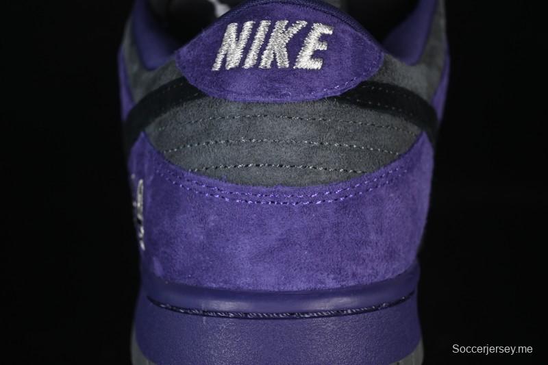 حذاء تزلج نايك سوبريم × دانك SB دانك دانك لو كاجوال كاجوال سكيت رمادي بنفسجي - HQ8487-500