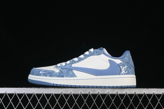 حذاء نايك ترافيس سكوت x Fragment Design x Air Jordan 1 Low OG SP AJ1 ذو الرقبة المنخفضة الكاجوال - SC0601-056