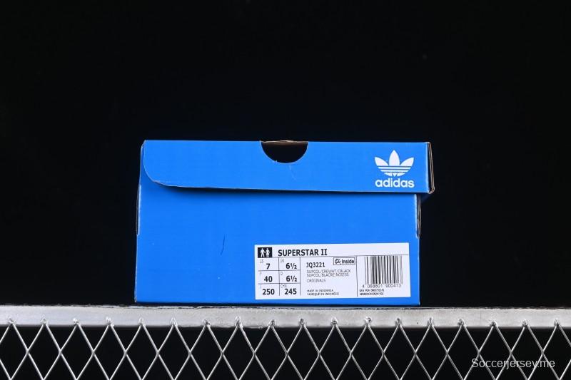 أديداس أوريجينالز سوبرستار II سنيكرز كاجوال بتصميم صدفي من الأمام - JQ3221