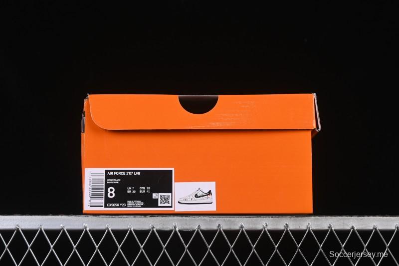 حذاء نايك اير فورس 1 '07 منخفض LV Collaboration Black Swoosh Woven Label Sneakers كاجوال - CX505050-Y23