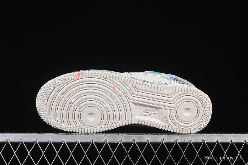 حذاء نايك اير فورس 1 '07 منخفض فانتاسي كاوبوي منخفض مرسوم باليد مرسوم عليه رسومات يدوية - CW1888-116