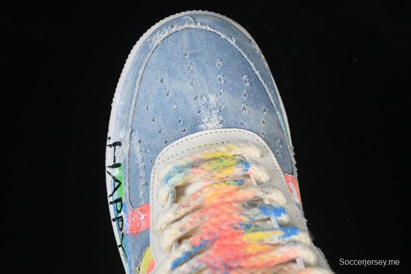 حذاء نايك اير فورس 1 '07 منخفض فانتاسي كاوبوي منخفض مرسوم باليد مرسوم عليه رسومات يدوية - CW1888-116