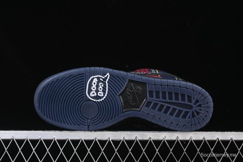 حذاء تزلج نايك SB Dunk Dunk Low Nardwuwar Collaboration الاسكتلندي المنقوش المنقوش المنخفض - II1493-600