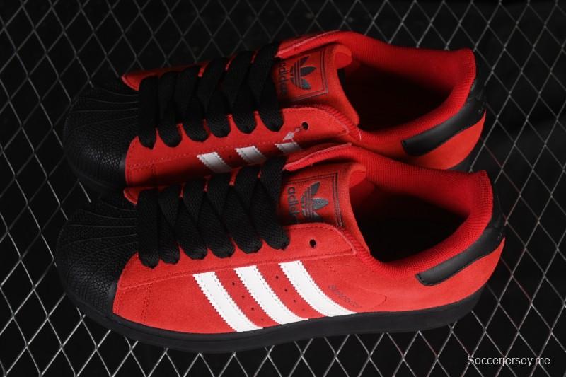 حذاء سنيكرز سوبرستار II كاجوال من أديداس أوريجينالز بتصميم صدفي - JQ3220