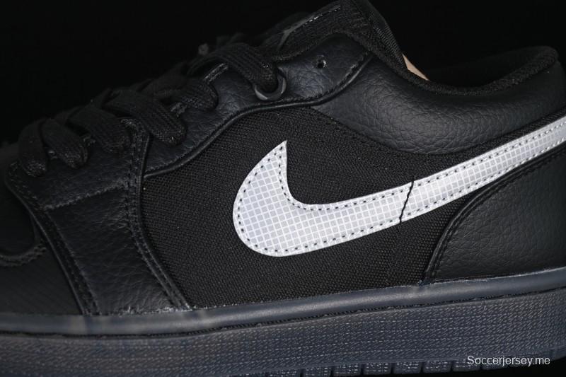 نايك اير جوردان 1 اير جوردان 1 لاو AJ1 اسود كانفاس أبيض كانفاس منخفضة كاجوال حذاء كرة سلة كاجوال - HV596868-001