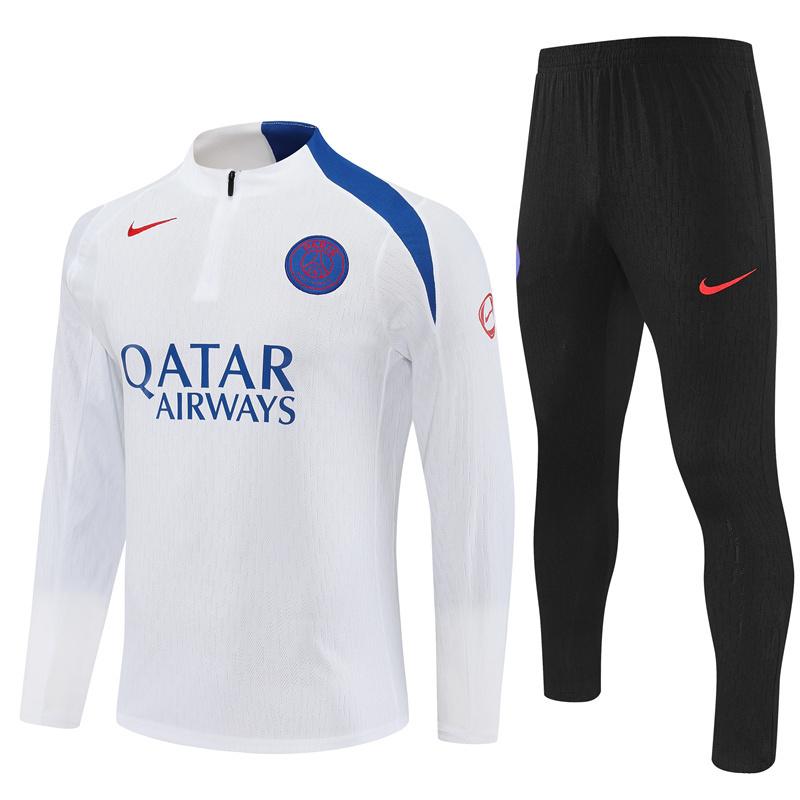 Player Version 25/26 Paris White T90 Half Zipper Jacket+Long Pants