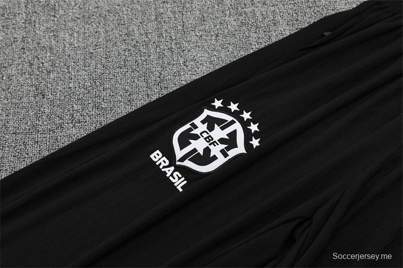 Player Version 25/26 Brazil Orange Half Zipper Jacket+Long Pants