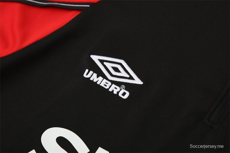 Retro 98/99 Manchester United Black Half Zipper Jacket