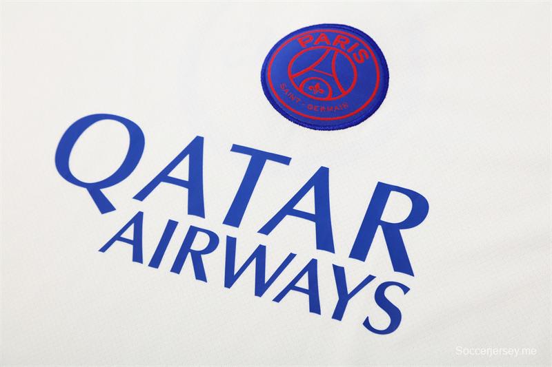 25/26 PSG White T90 with XS Short Sleeve+Soccer Shorts