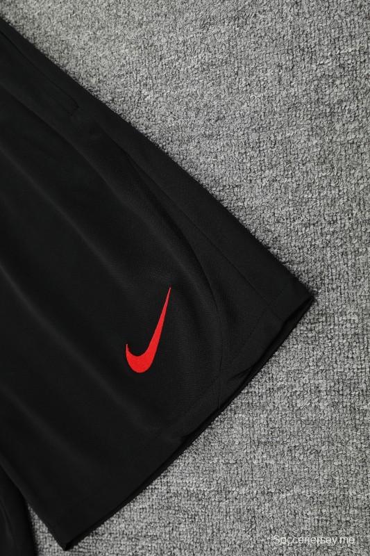 25/26 باريس سان جيرمان قميص أبيض بأكمام قصيرة + شورت أبيض