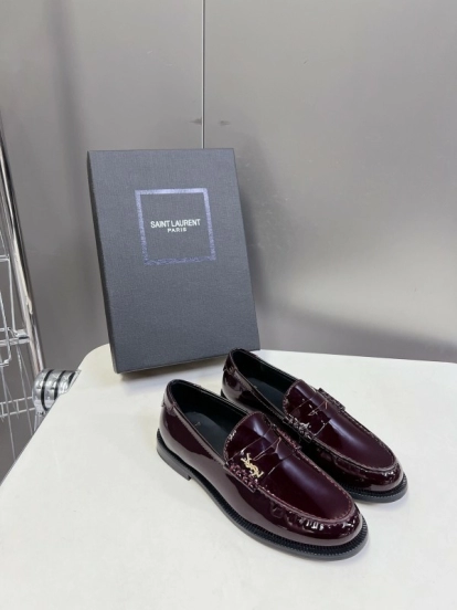 Saint Laurent 2025/SS Classic Loafer Leather Shoes - KFY00350