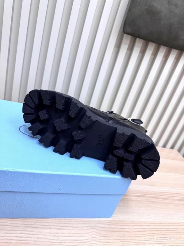 Prada 2025/SS Platform Martin Boots with Iconic Triangle Logo - LY0350