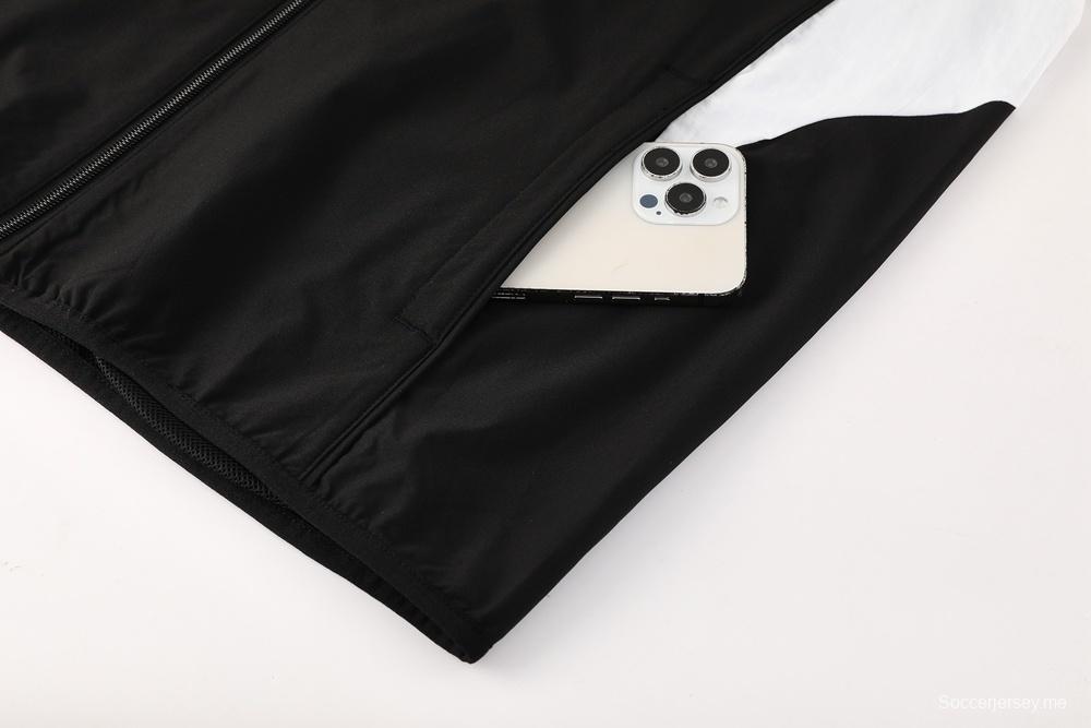 25/26 ليفربول أسود S-2XL أسود جاكيت نصف سحاب + بنطلون طويل + بنطلون طويل