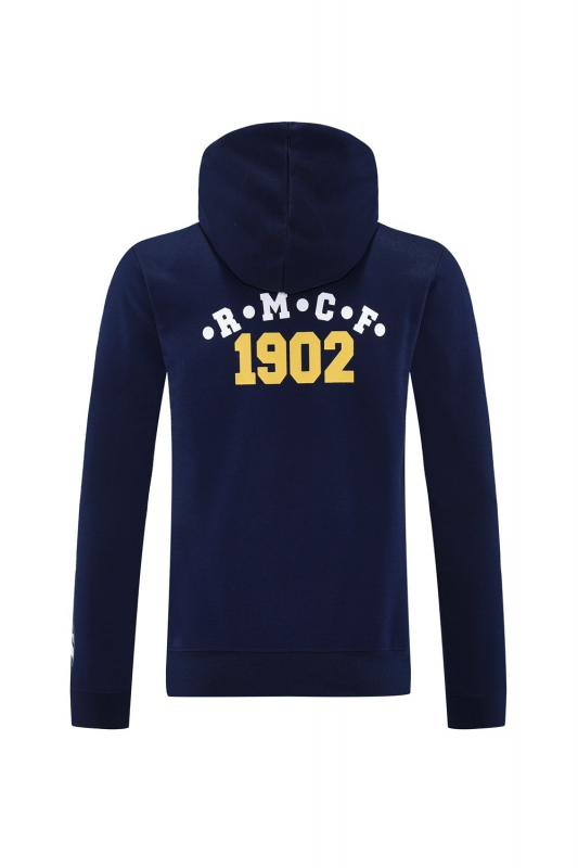 25/26 ريال مدريد جاكيت أزرق ملكي نصف سحاب أزرق + بنطلون طويل S-2XL