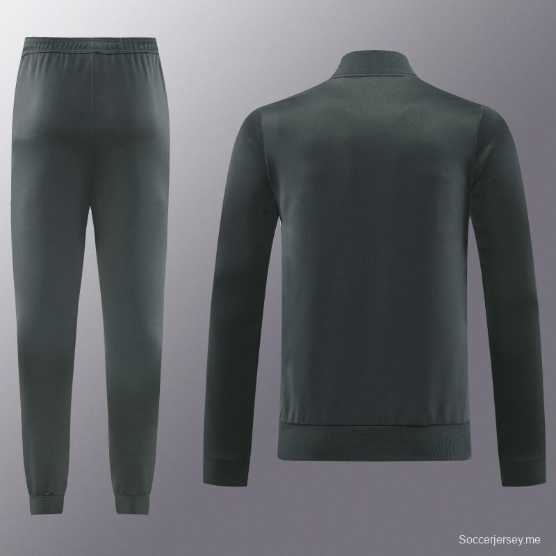 25/26 مانشستر يونايتد 08 رمادي غامق بنصف سحاب 25/26 مانشستر يونايتد + بنطال طويل S-2XL