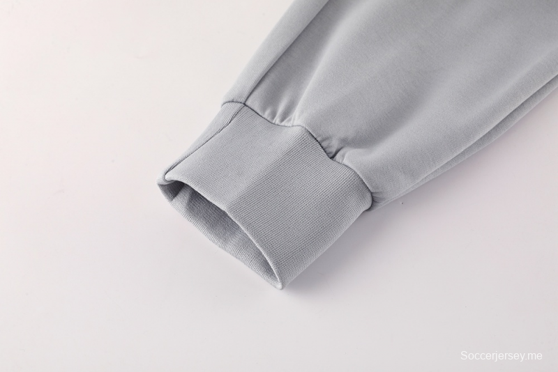 25/26 مانشستر يونايتد جاكيت نصف سحاب رمادي + بنطلون طويل S-2XL