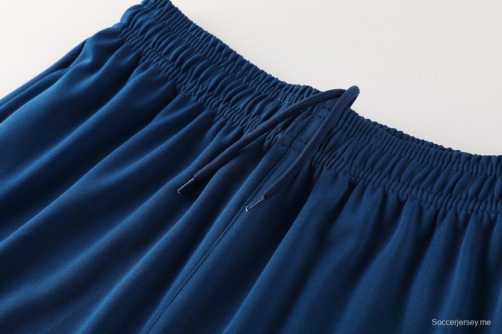 2025 البرتغال 2025 جاكيت أزرق ملكي نصف سحاب + بنطلون طويل