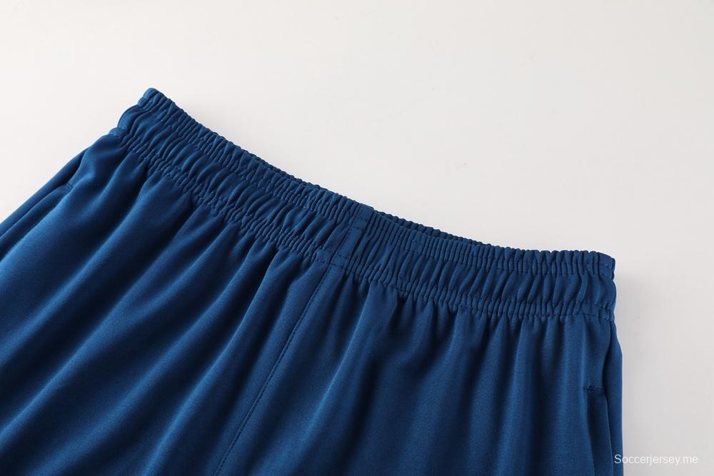 2025 البرتغال 2025 جاكيت أزرق ملكي نصف سحاب + بنطلون طويل