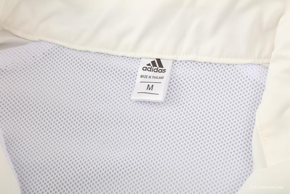 25/26 ليفربول أبيض S-2XL ليفربول سترة نصف سحاب + بنطلون طويل + أبيض S-2XL